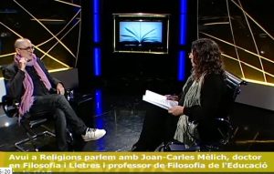 Mireia Rourera entrevista el filòsof Joan-Carles Mèlich, autor de 'La lectura com a pregària', al programa "Religions", d'El Punt Avui TV.
