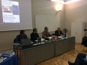 Jaume Angelats, Joan Ferrer i Xavier Serra han presentat 'Fe, hermenèutica, paraula', de Raimon Panikkar, a Girona (Foto: Bisbat de Girona)